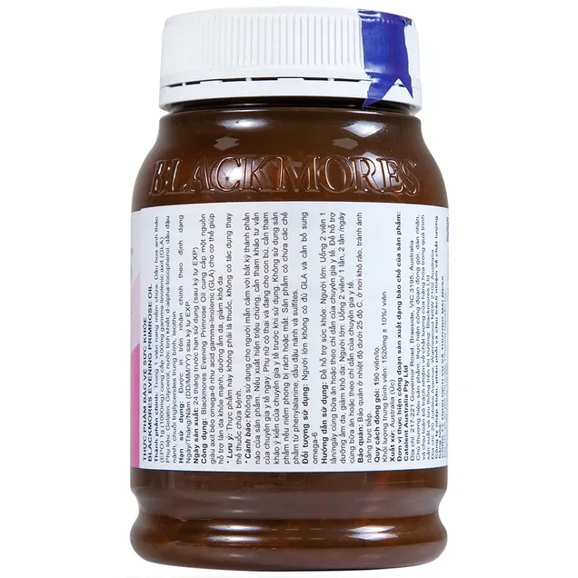 Blackmores Evening Primrose Oil - Viên uống hỗ trợ làn da khỏe mạnh, dưỡng ẩm da, giảm khô da (190 viên) 4