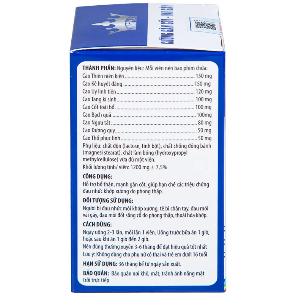 CƯỜNG GÂN CỐT - VAI GÁY KINGPHAR 60V 12