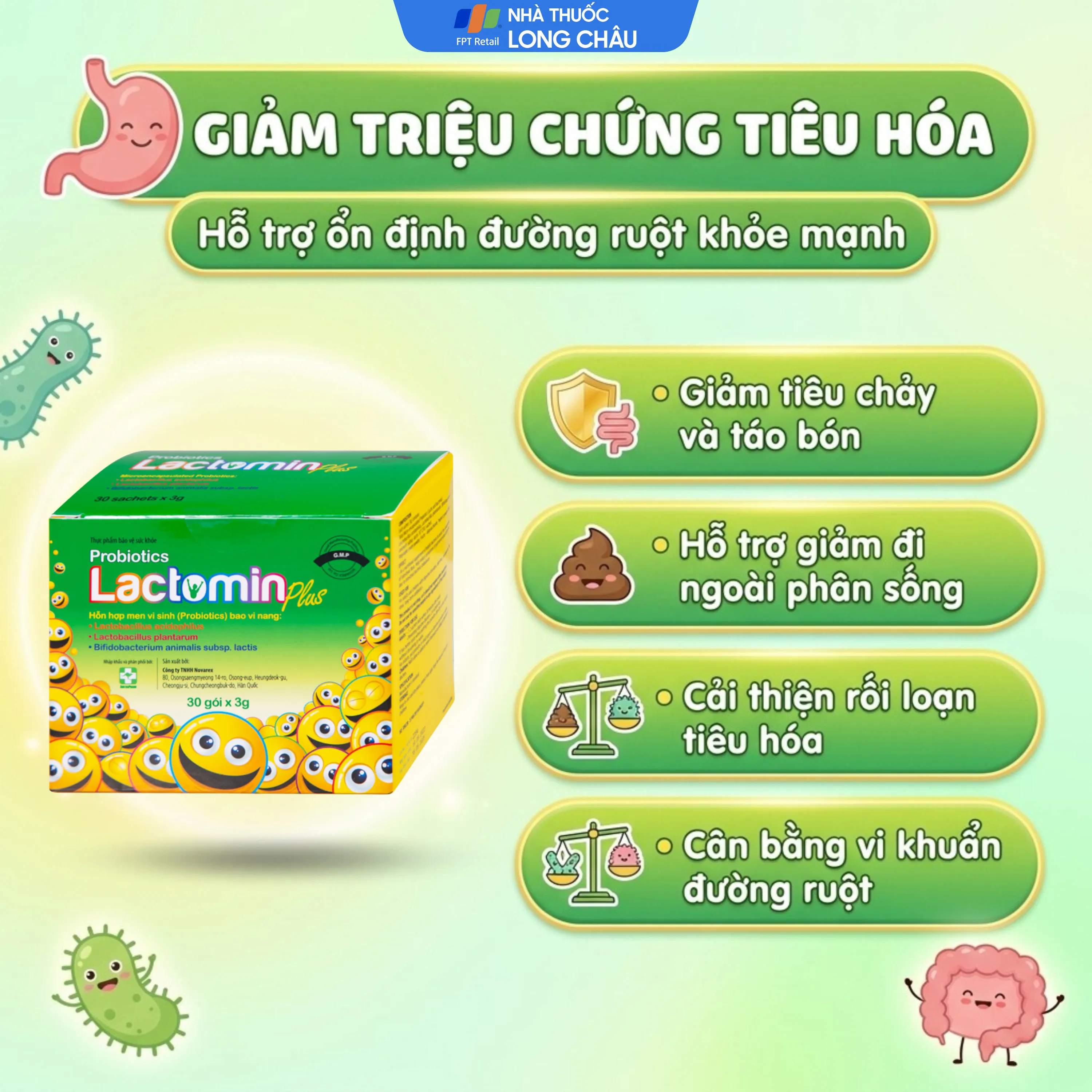 CỐM BỔ SUNG LỢI KHUẨN LACTOMIN PLUS NOVAREX 30 GÓI 4