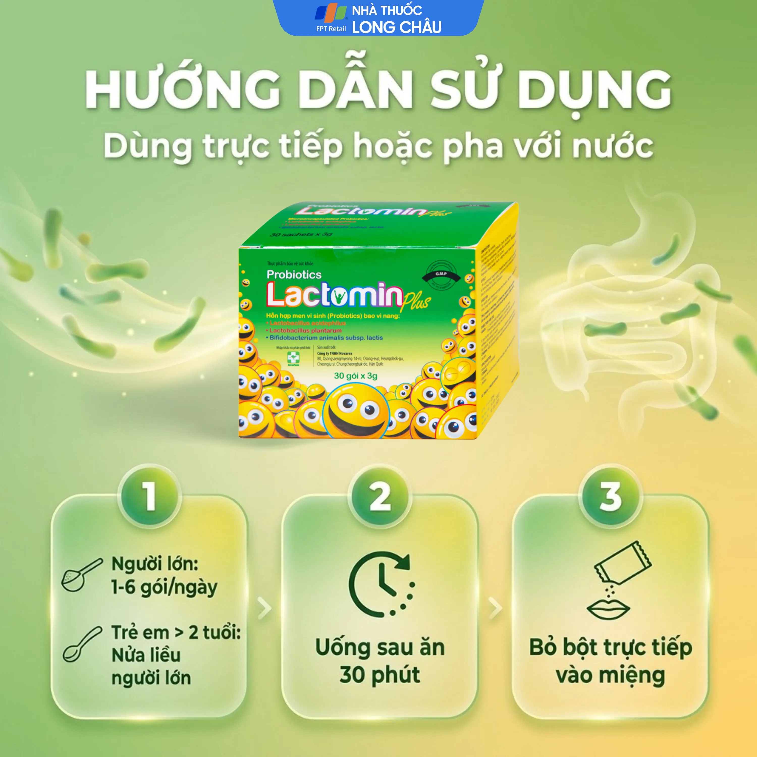 CỐM BỔ SUNG LỢI KHUẨN LACTOMIN PLUS NOVAREX 30 GÓI 5