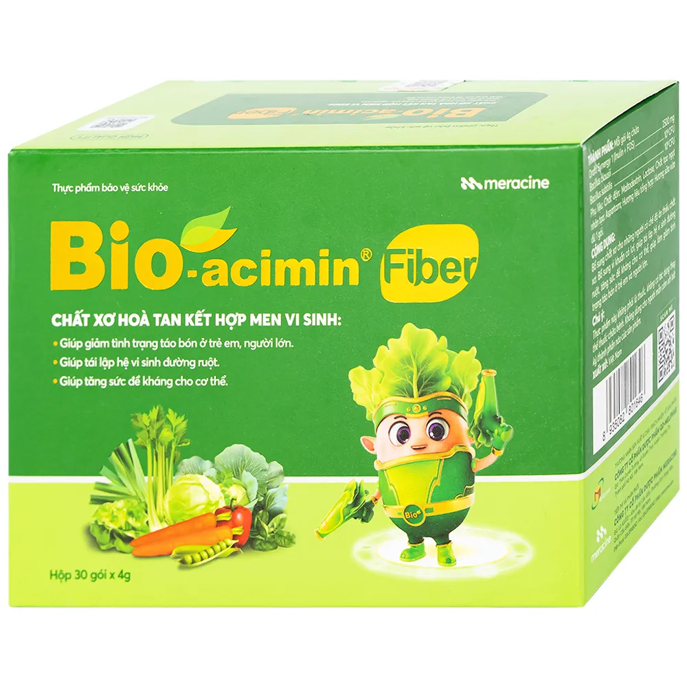 CỐM GIÚP GIẢM TÁO BÓN BIO-ACIMIN FIBER MERACINE 30 GÓI