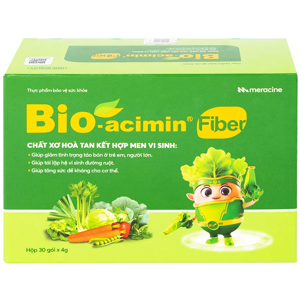 CỐM GIÚP GIẢM TÁO BÓN BIO-ACIMIN FIBER MERACINE 30 GÓI 2