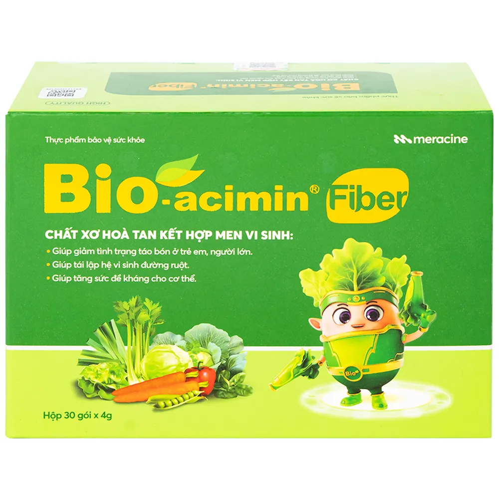 CỐM GIÚP GIẢM TÁO BÓN BIO-ACIMIN FIBER MERACINE 30 GÓI 3