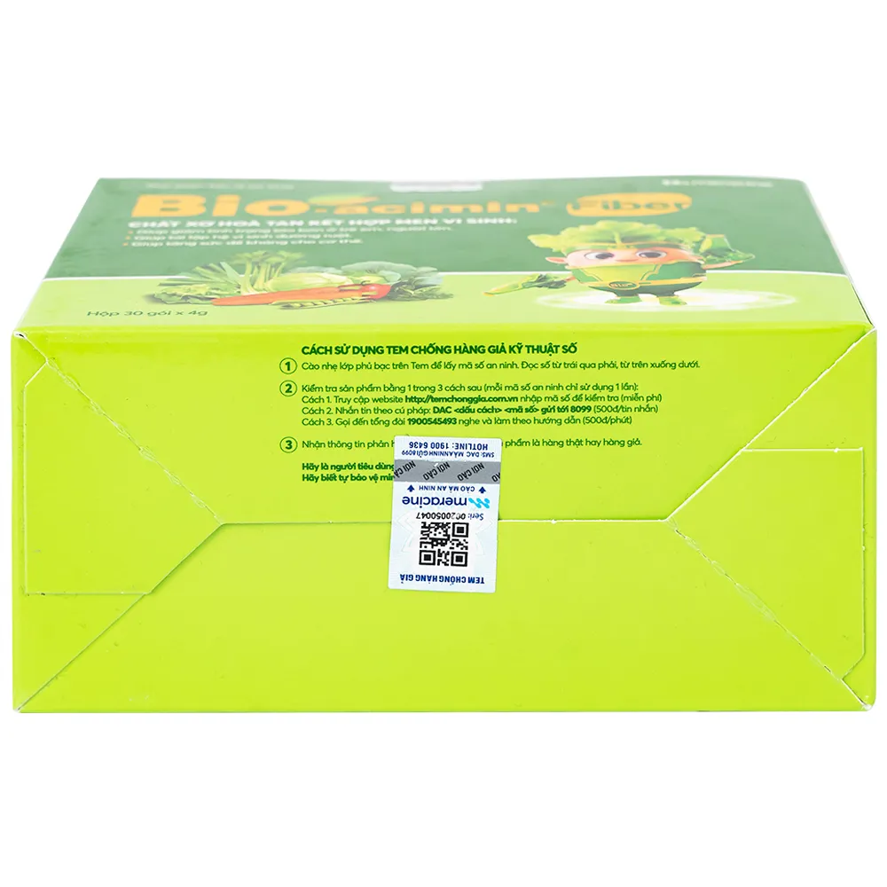 CỐM GIÚP GIẢM TÁO BÓN BIO-ACIMIN FIBER MERACINE 30 GÓI 6