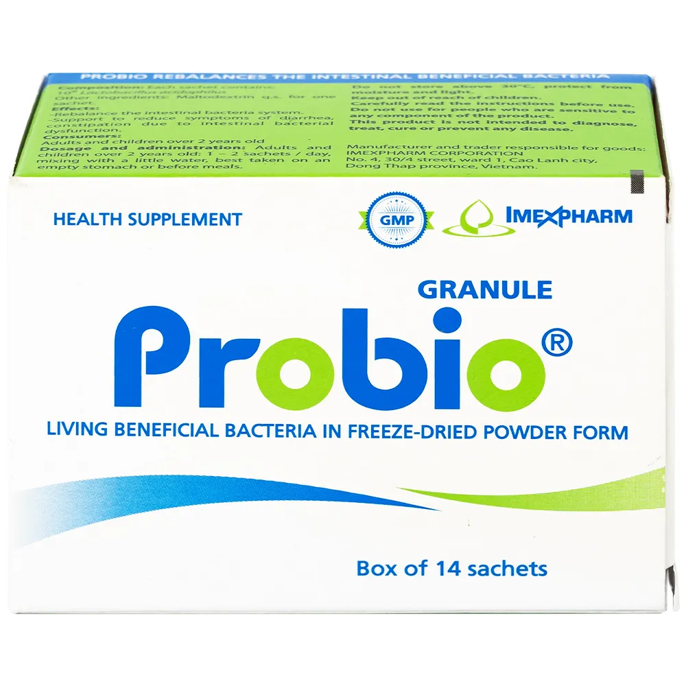CỐM HỖ TRỢ TIÊU HÓA PROBIO IMEXPHARM 14 GÓI 3