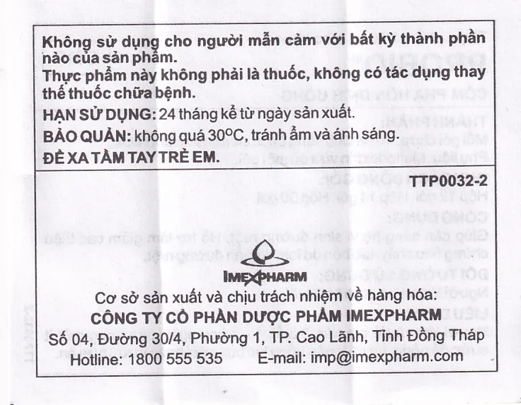 CỐM HỖ TRỢ TIÊU HÓA PROBIO IMEXPHARM 14 GÓI 12