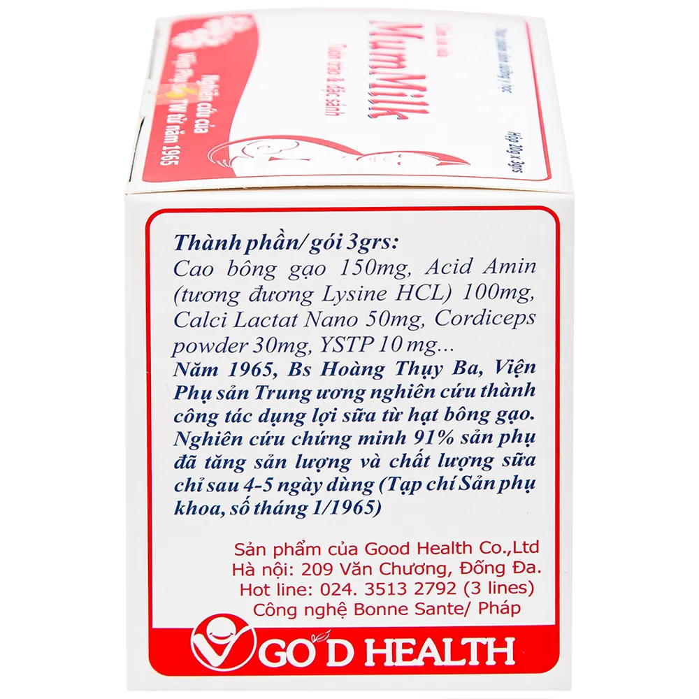 CỐM LỢI SỮA MUMMILK GOOD HEALTH 20 GÓI X 3G 8