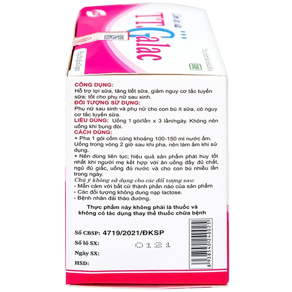 CỐM LỢI SỮA TT.GALAC 20 GÓI X 3G 6