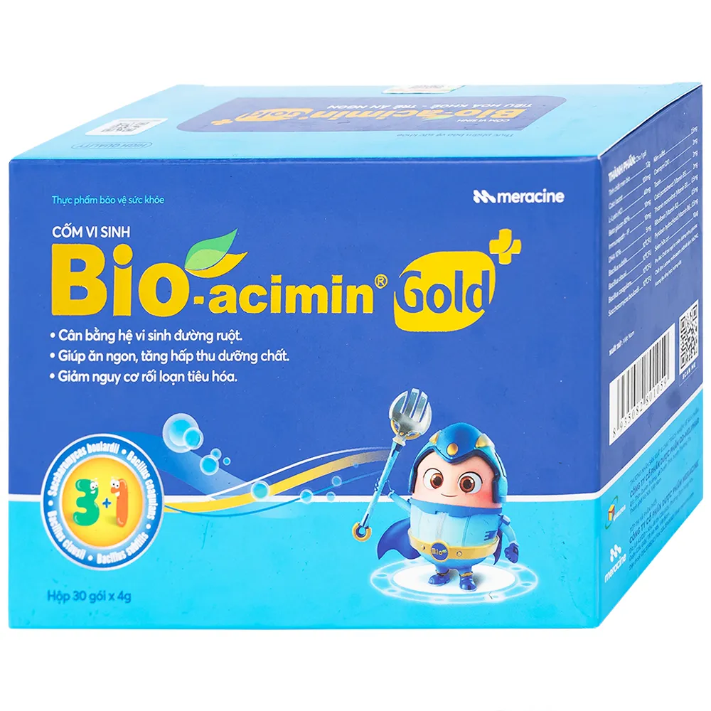 CỐM VI SINH HỖ TRỢ TIÊU HÓA BIOACIMIN GOLD MERACINE 30 GÓI