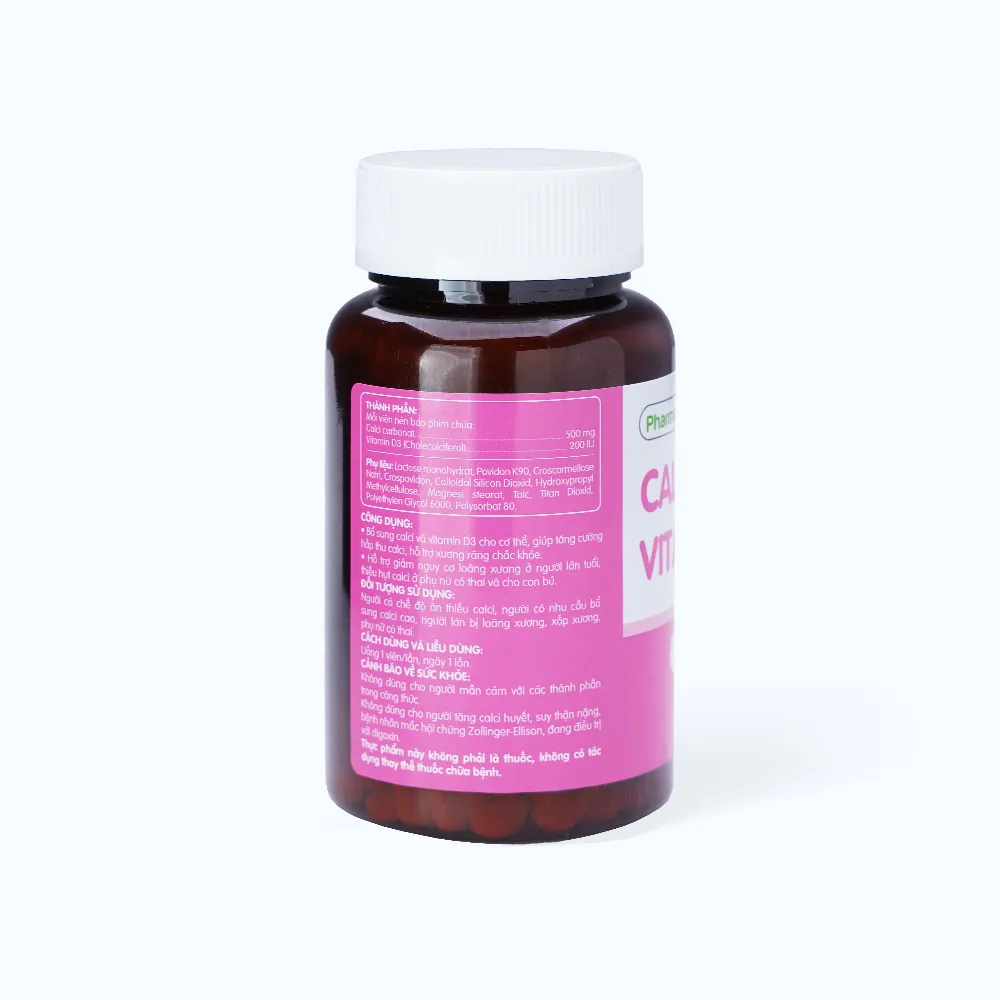 Calcium + Vitamin D3 (Chai 60 viên) giúp xương chắc khỏe 2