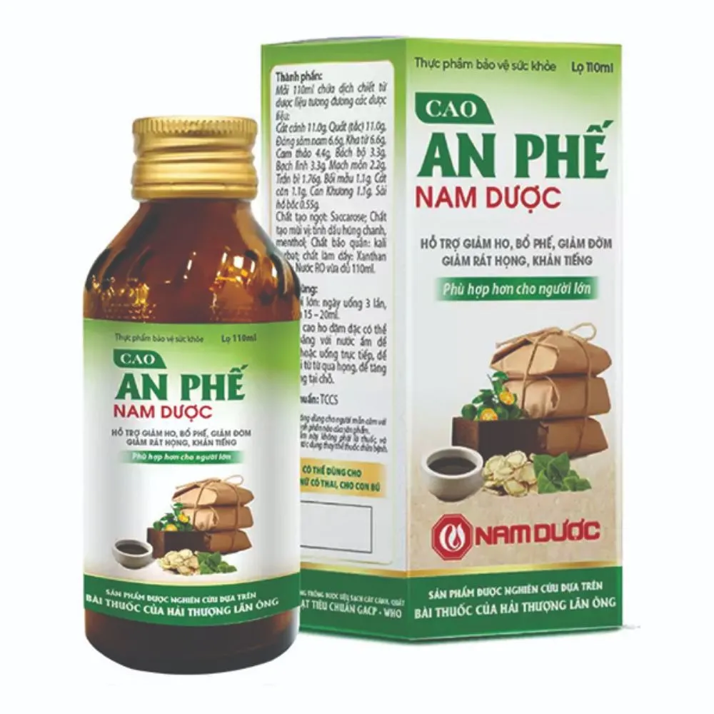Cao lỏng An Phế Nam Dược hỗ trợ giảm ho (Hộp 110ml) 2