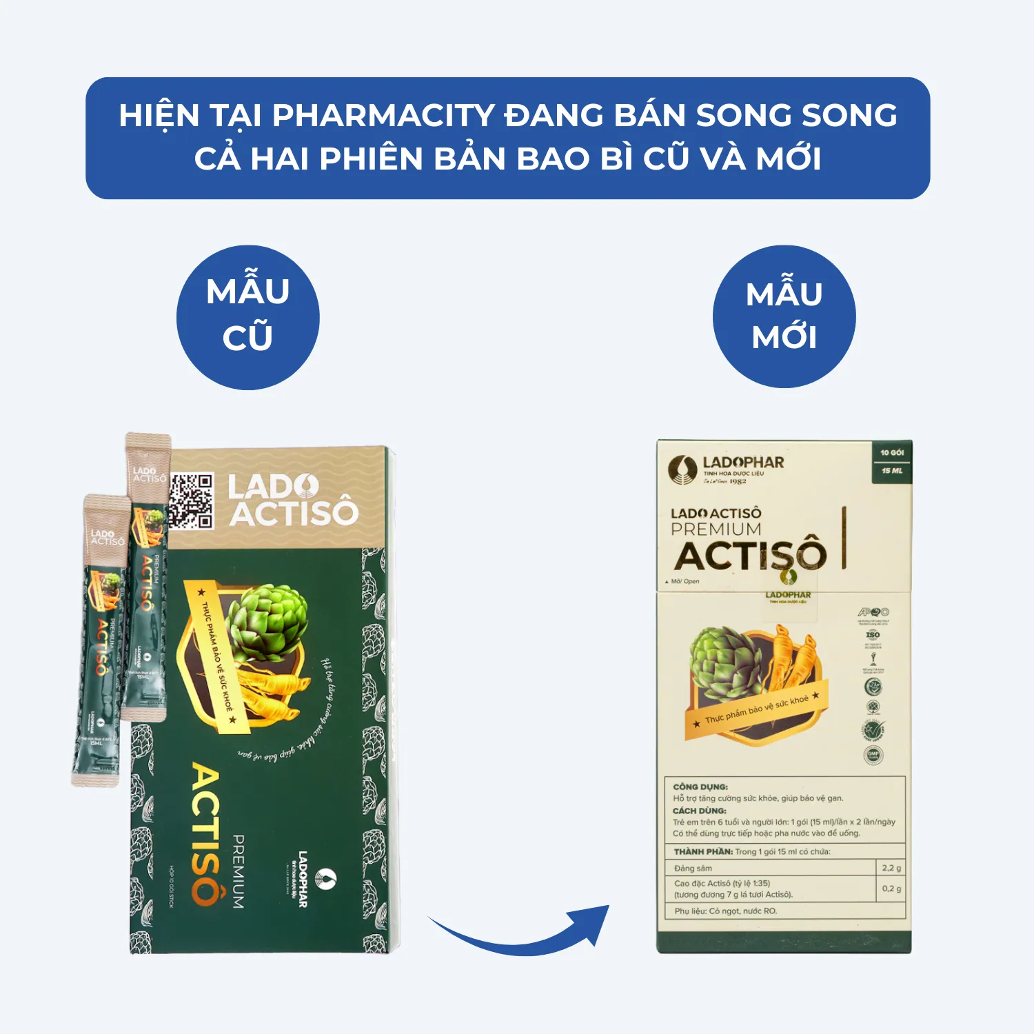 Cao nước Actiso Ladophar Premium (hộp 10 gói) giúp tăng cường sức khỏe, mát gan 2
