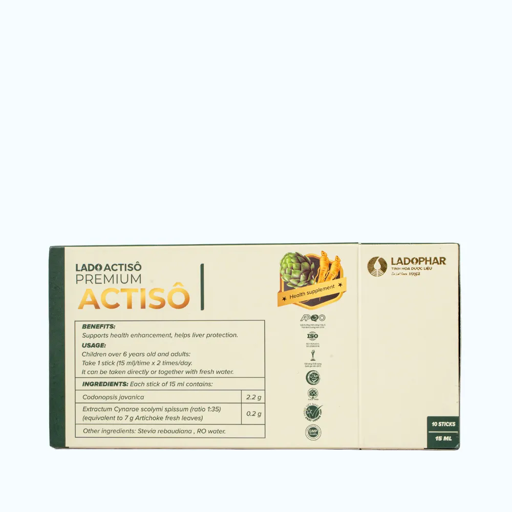Cao nước Actiso Ladophar Premium (hộp 10 gói) giúp tăng cường sức khỏe, mát gan 5