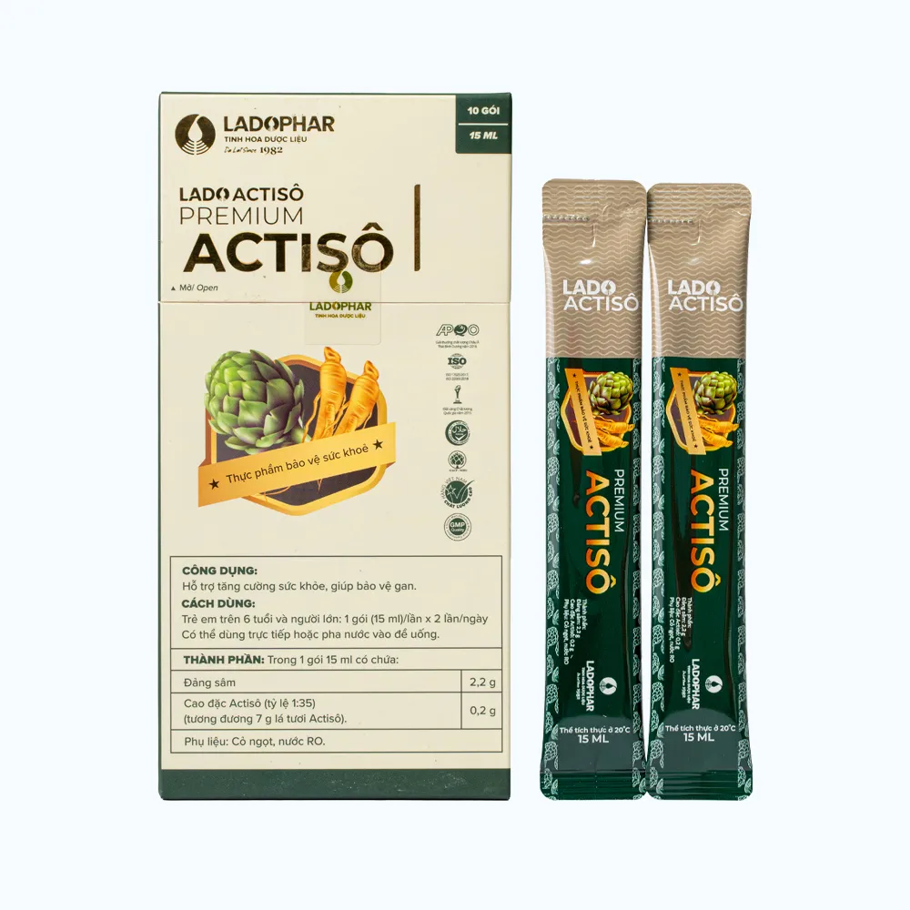 Cao nước Actiso Ladophar Premium (hộp 10 gói) giúp tăng cường sức khỏe, mát gan 7