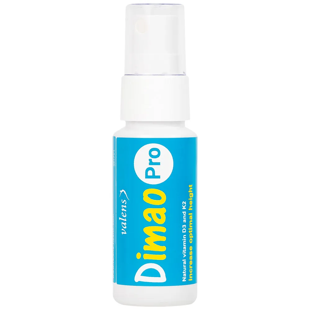 CHAI XỊT GIÚP TĂNG CƯỜNG HẤP THU CANXI DIMAO PRO ORAL SPRAY D3 + K2 VALENS 25ML 7