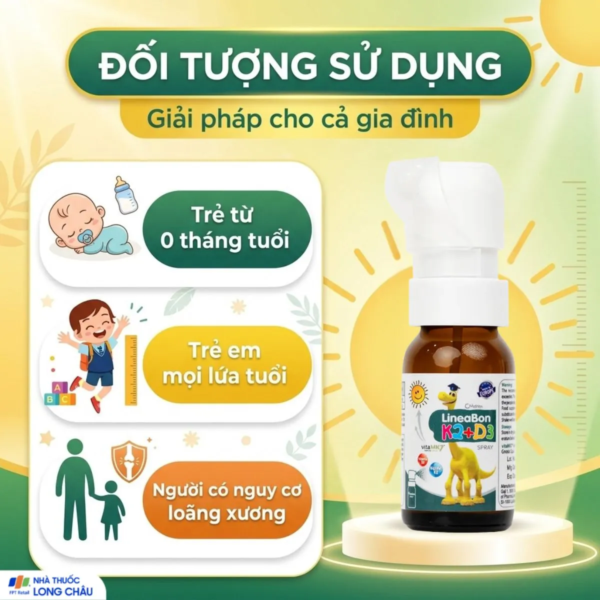 CHAI XỊT HỖ TRỢ HẤP THỤ CANXI LINEABON K2+D3 ERGOPHARMA 10ML 4