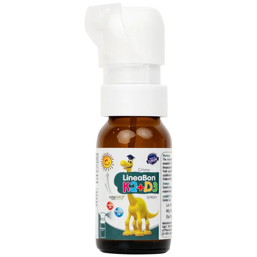 CHAI XỊT HỖ TRỢ HẤP THỤ CANXI LINEABON K2+D3 ERGOPHARMA 10ML 10