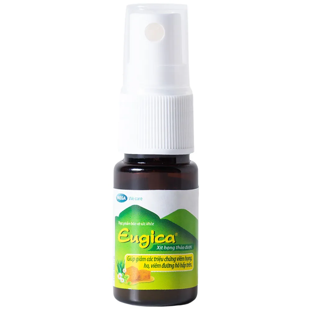 CHAI XỊT HỌNG THẢO DƯỢC GIÚP GIẢM HO EUGICA MEGA 10ML 2