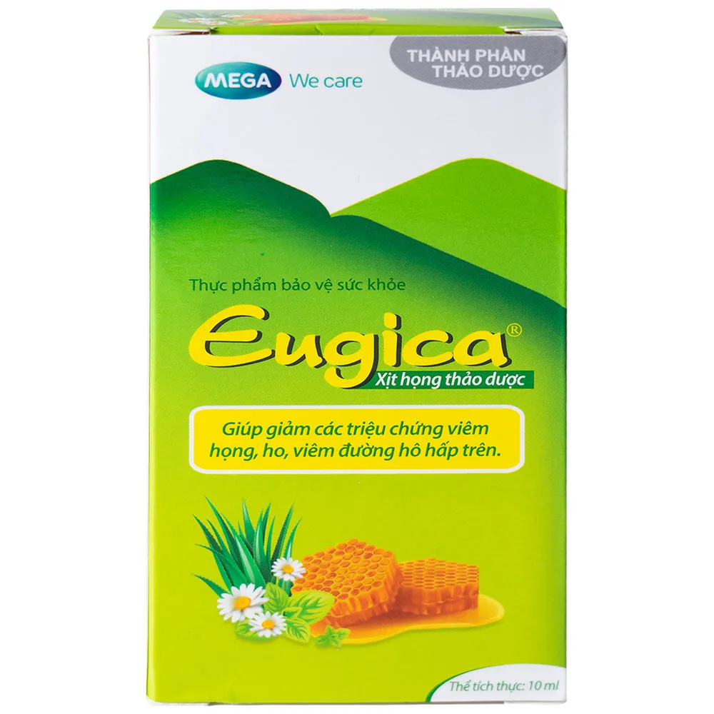 CHAI XỊT HỌNG THẢO DƯỢC GIÚP GIẢM HO EUGICA MEGA 10ML 6