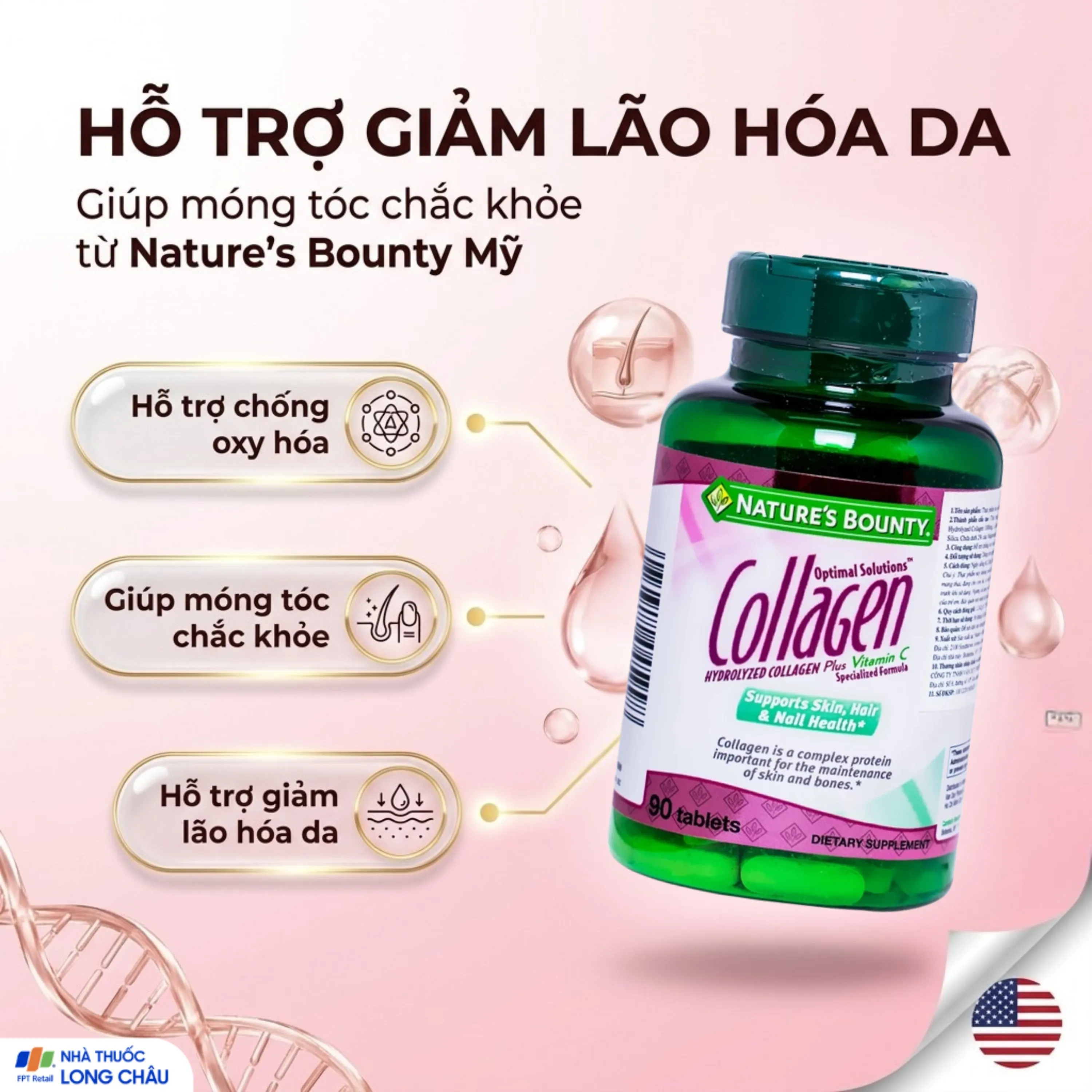 COLLAGEN WITH VITAMIN C NATURES BOUNTY 90V 2