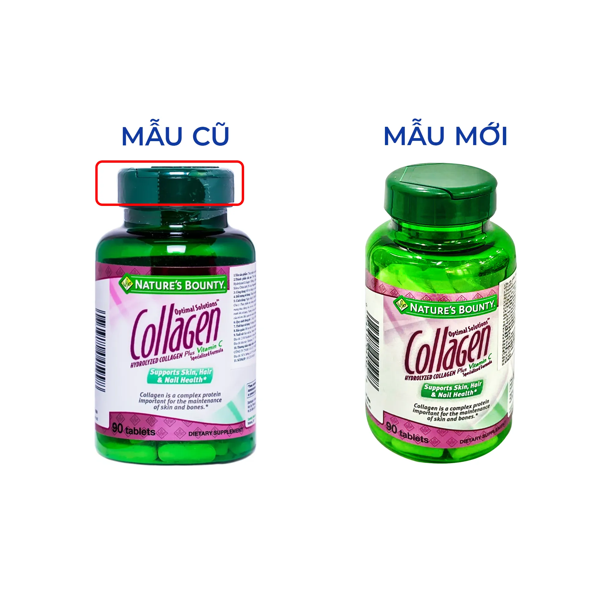 COLLAGEN WITH VITAMIN C NATURES BOUNTY 90V 6