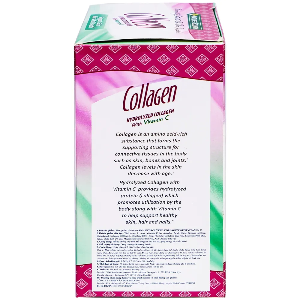 COLLAGEN WITH VITAMIN C NATURES BOUNTY 90V 8