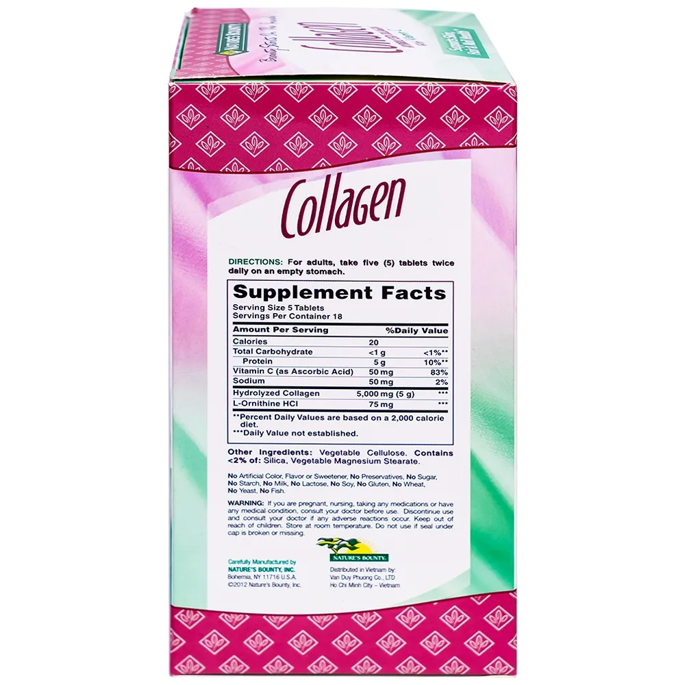 COLLAGEN WITH VITAMIN C NATURES BOUNTY 90V 9