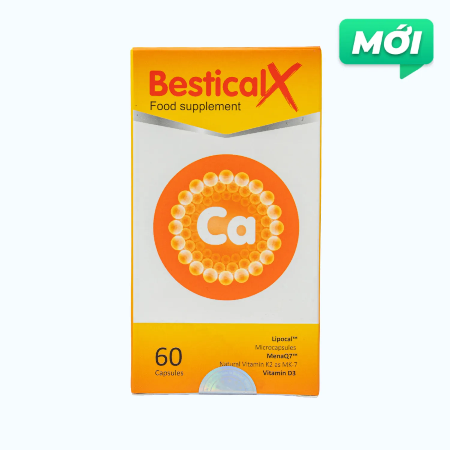 Combo 2 Hộp BESTICALX Bổ Sung Canxi D3 K2 Cho Trẻ Từ 8 Tuổi (Hộp 60 viên)