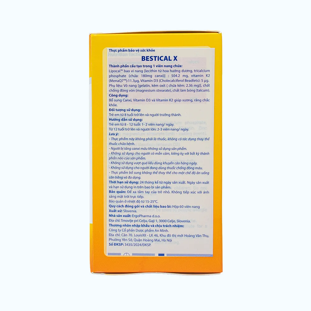 Combo 2 Hộp BESTICALX Bổ Sung Canxi D3 K2 Cho Trẻ Từ 8 Tuổi (Hộp 60 viên) 4