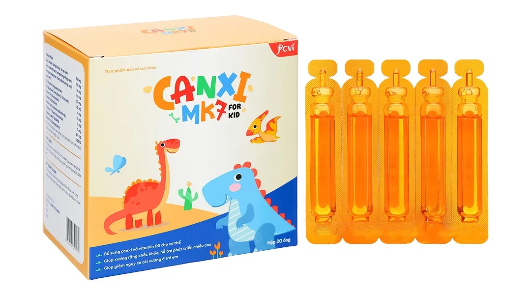 Combo 2 hộp Canxi MK7 for Kid hộp 20 ống x 10ml 3