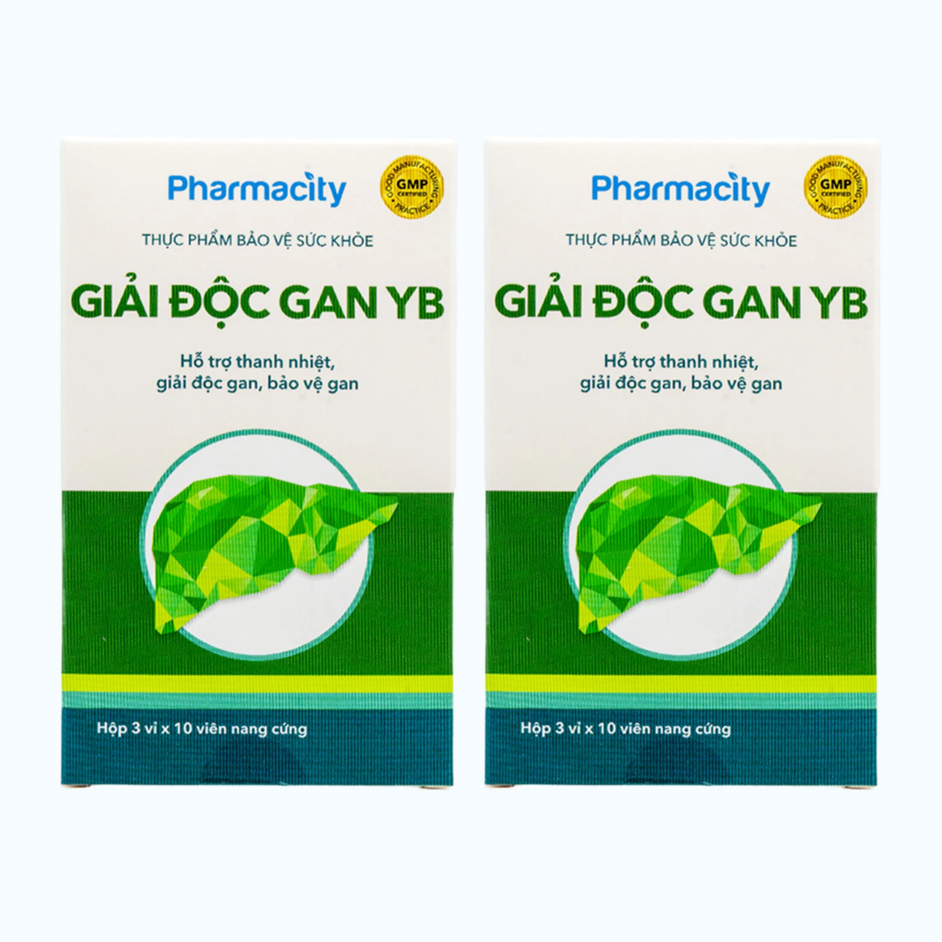 Combo 2 Hộp Viên uống Pharmacity Giải Độc Gan YB hỗ trợ thanh nhiệt, giải độc, bảo vệ gan (Hộp 30 viên nang cứng)