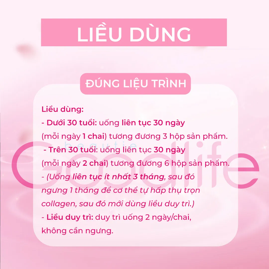 Combo 2 Thực Phẩm Bổ Sung Nước Uống Goodlife Collagen Glow 5