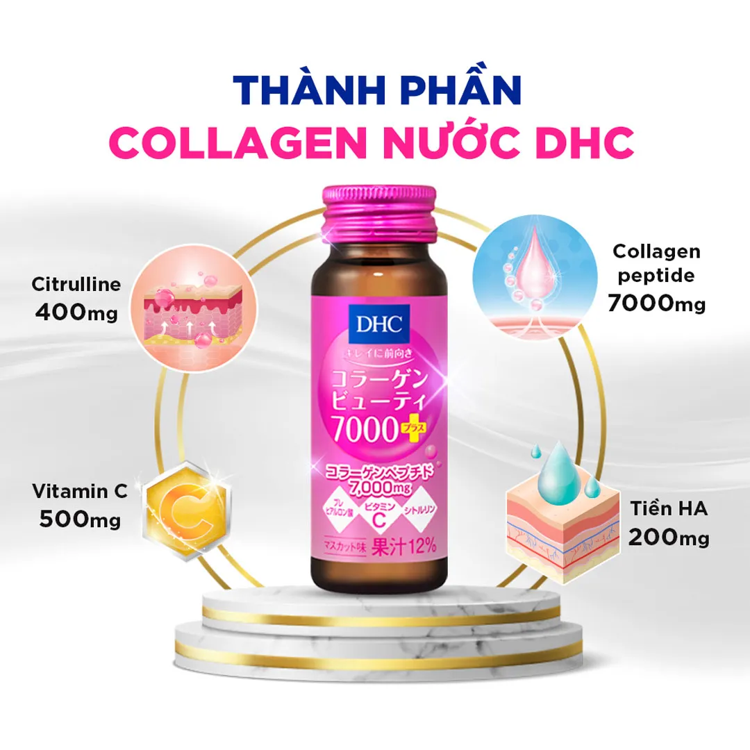 Combo 2 Thực Phẩm Bảo Vệ Sức Khỏe DHC Collagen Beauty 7000 Plus 8