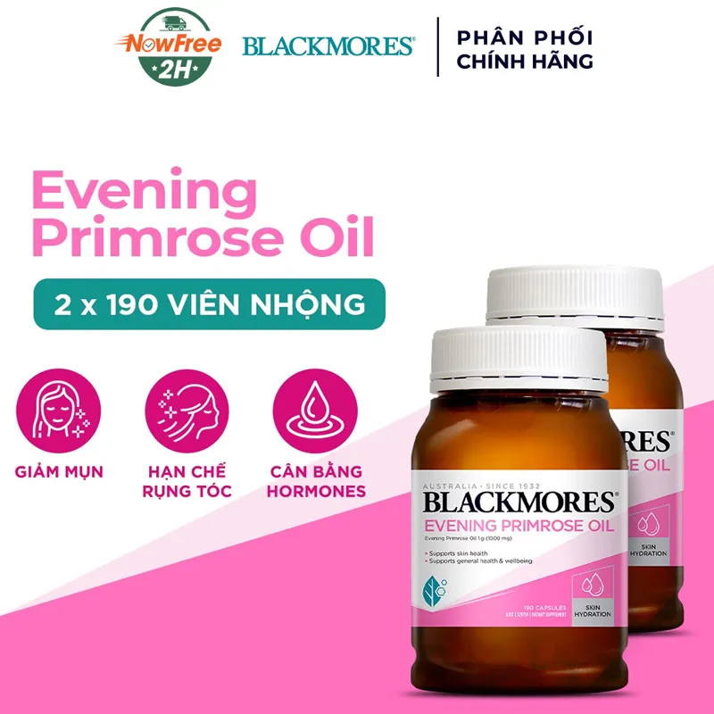 Combo 2 Thực Phẩm Bảo Vệ Sức Khỏe Blackmores Evening Primrose Oil 2