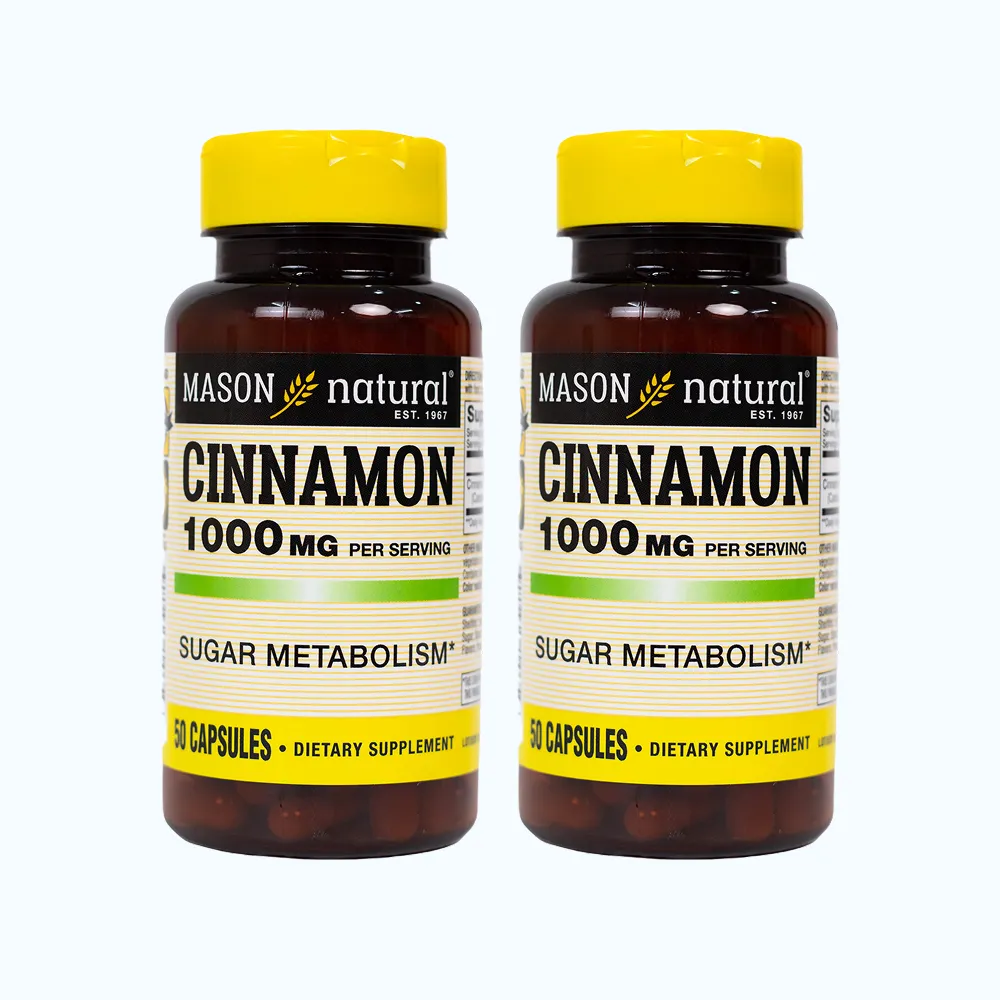 Combo 2 Viên uống tiểu đường Mason Natural Cinnamon 1000mg - Hỗ trợ chuyển hóa đường, giúp kiểm soát chỉ số đường huyết (Hộp 50 viên) 2