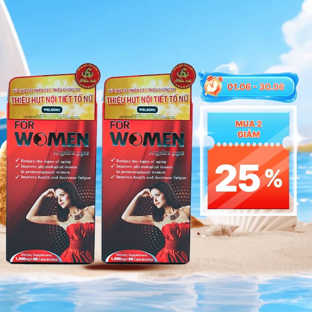 Combo 2 Viên uống Welson For Women hỗ trợ tăng cường sinh lý nữ (Lọ 60 viên)