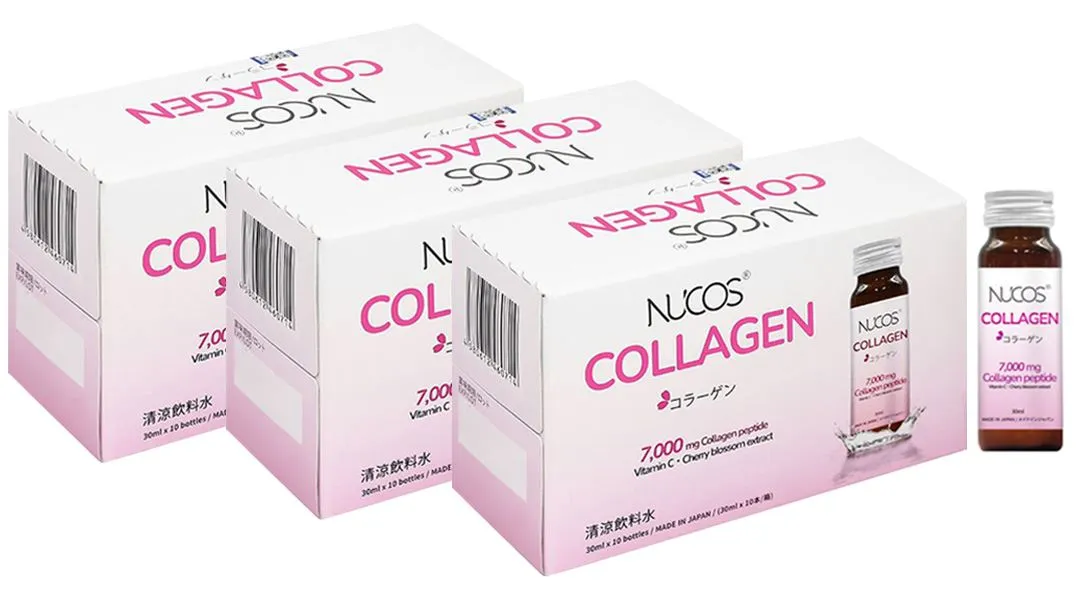 Combo 3 hộp nước uống Nucos Collagen 7000 bổ sung collagen, giúp da mịn màng 2