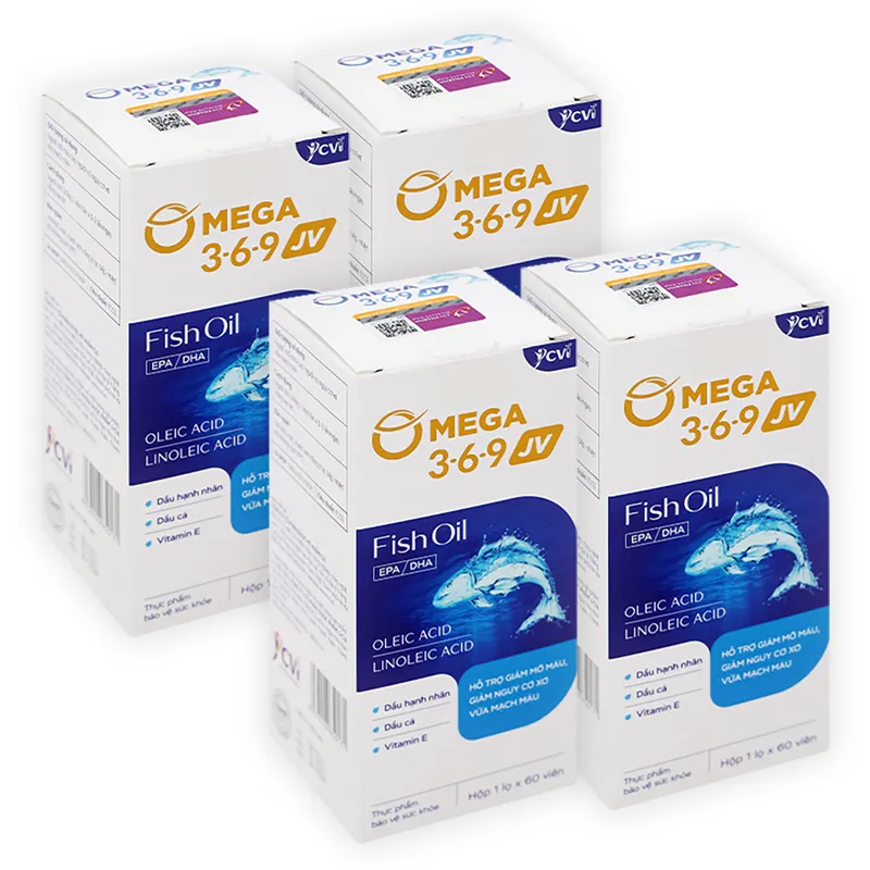 Combo 4 hộp Omega 3-6-9 JV lọ 60 viên 2