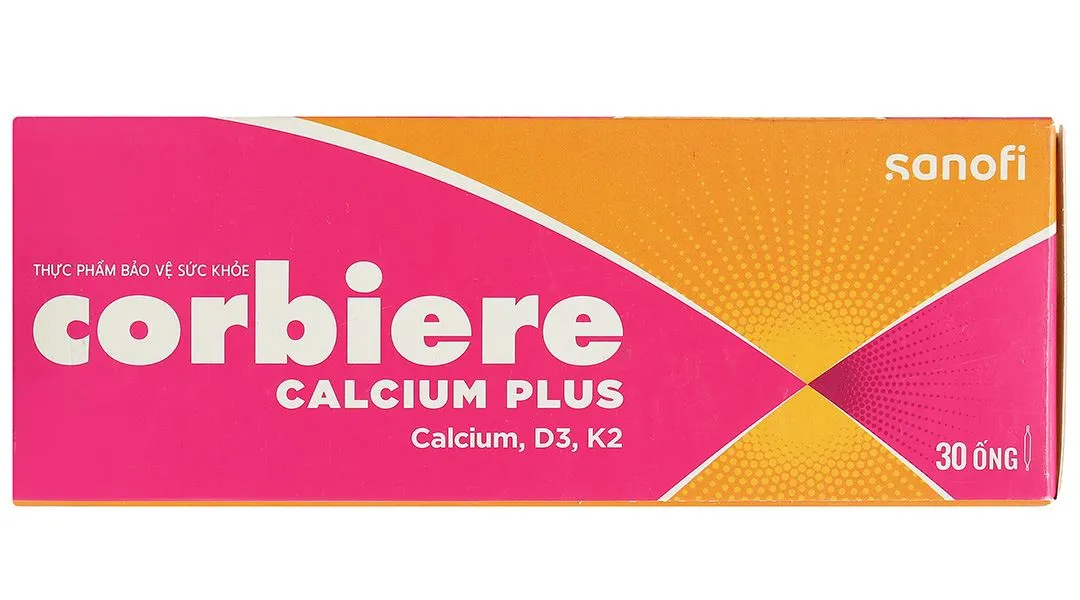 Corbiere Calcium Plus hỗ trợ tăng cường hấp thu canxi, giúp xương chắc khỏe hộp 30 ống x 10ml 5
