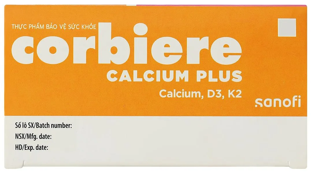 Corbiere Calcium Plus hỗ trợ tăng cường hấp thu canxi, giúp xương chắc khỏe hộp 30 ống x 10ml 8