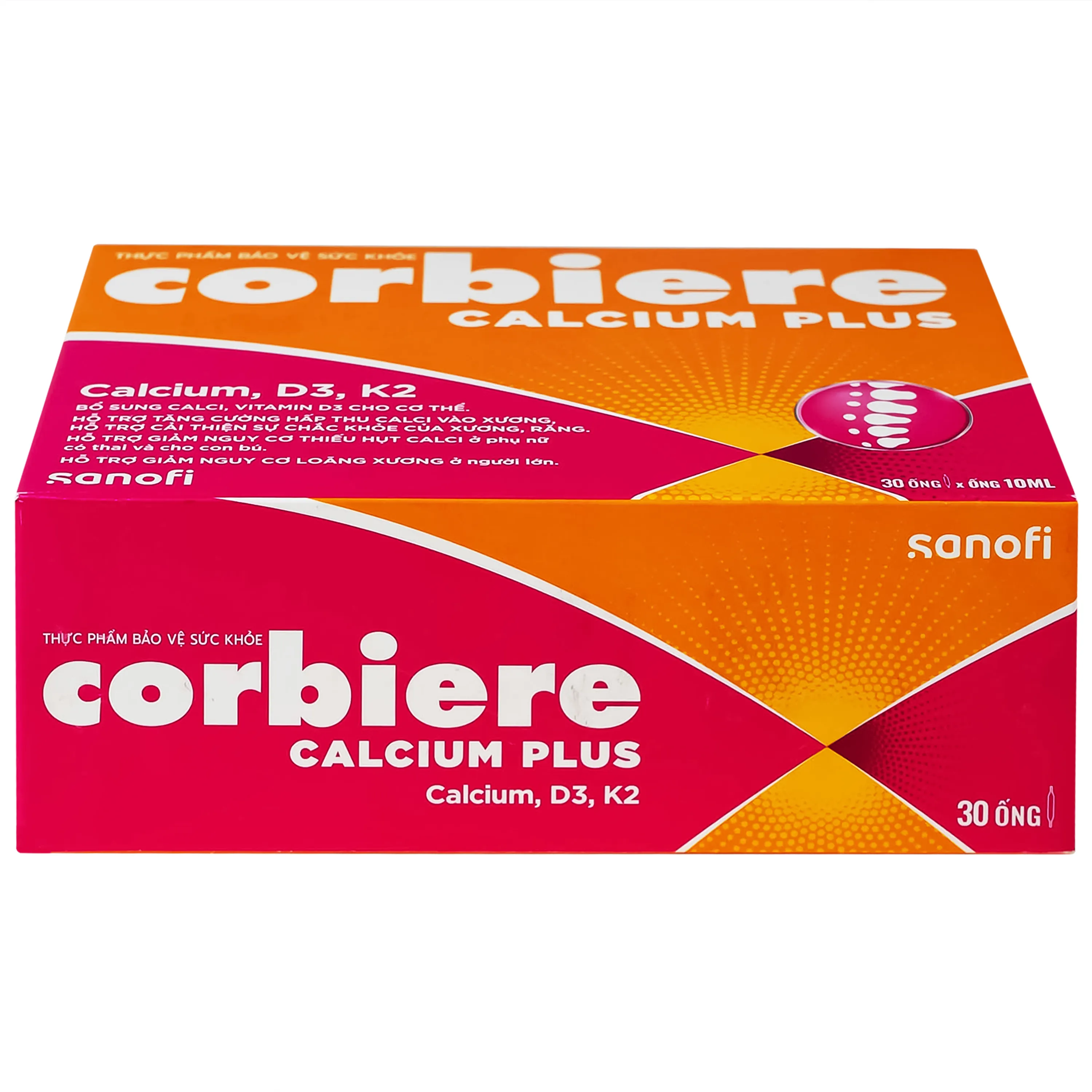CORBIERE CALCIUM PLUS SANOFI 3X10 ỐNG 5