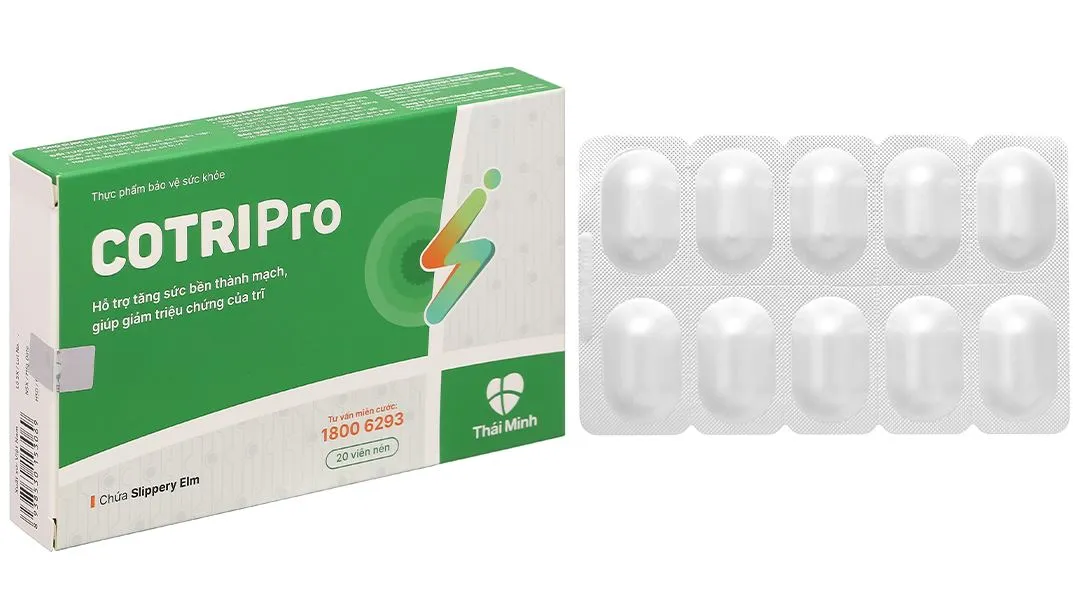 Viên uống Cotripro (Hộp 20 viên) hỗ trợ giảm triệu chứng bệnh trĩ 2