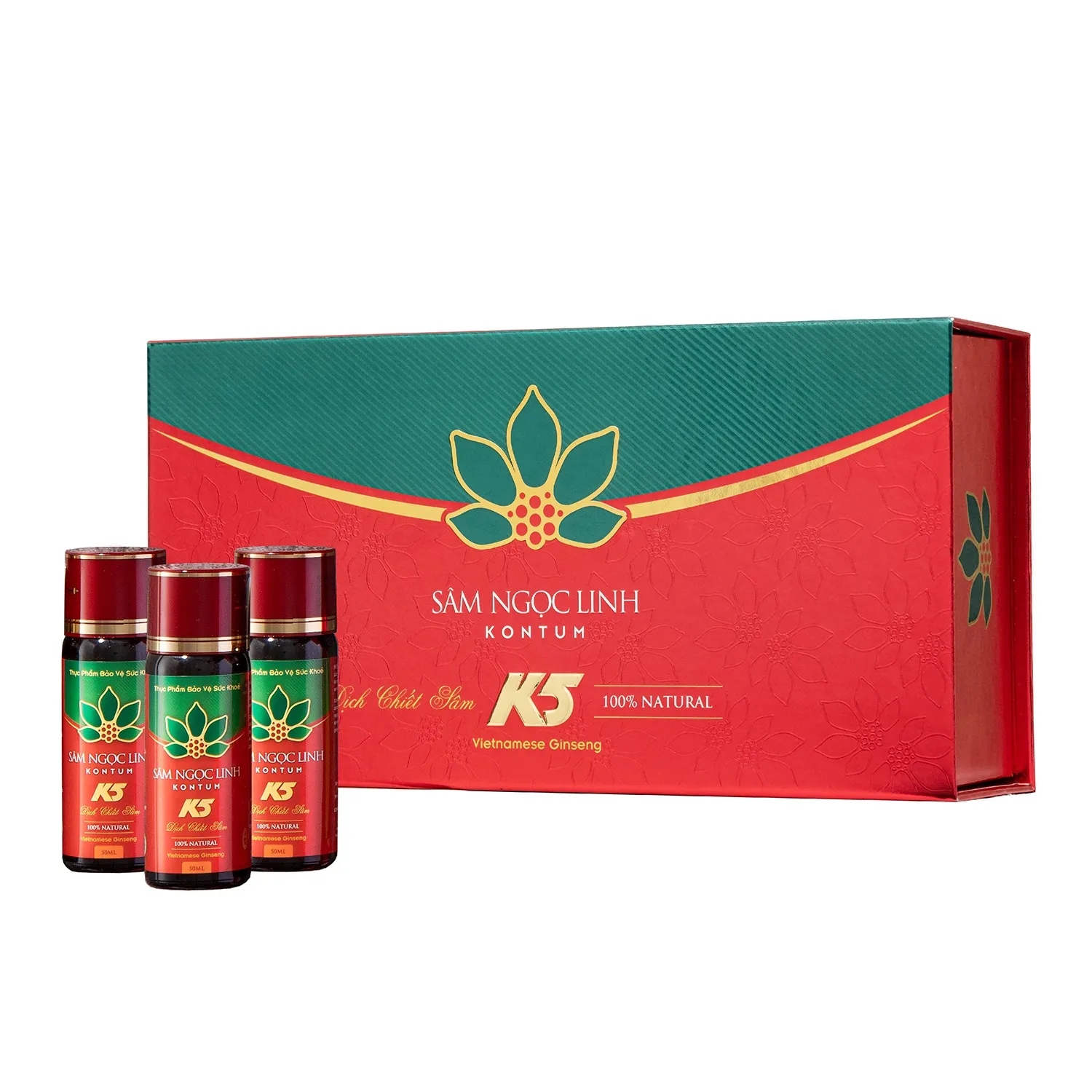 Dịch chiết Sâm Ngọc Linh Kon Tum K5 (Hộp 5 chai)