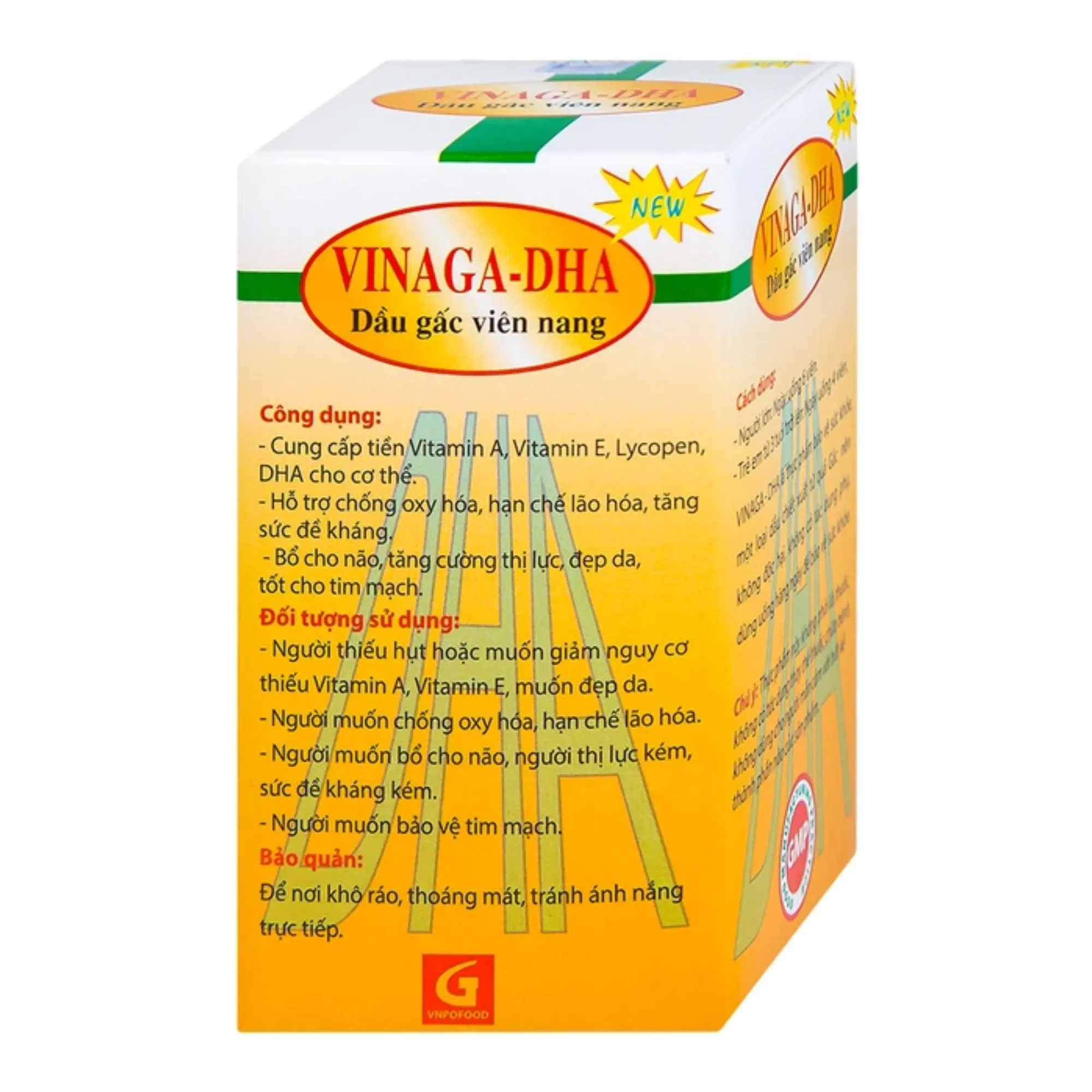 Dầu gấc viên nang Vinaga-DHA: Bổ sung DHA, chống lão hóa, tăng cường thị lực 7