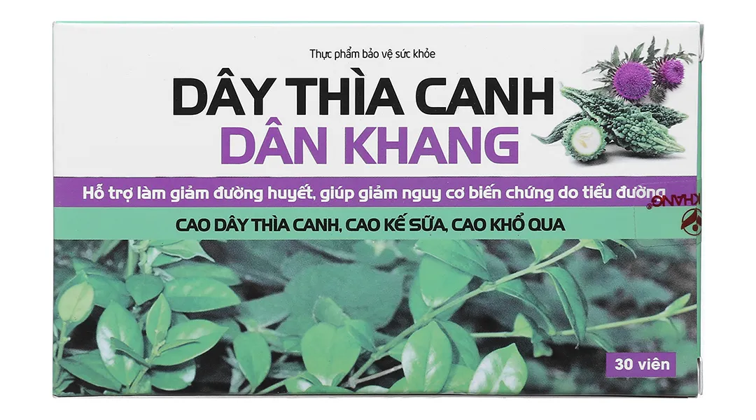 Dây Thìa Canh Dân Khang hỗ trợ làm giảm đường huyết hộp 30 viên 3