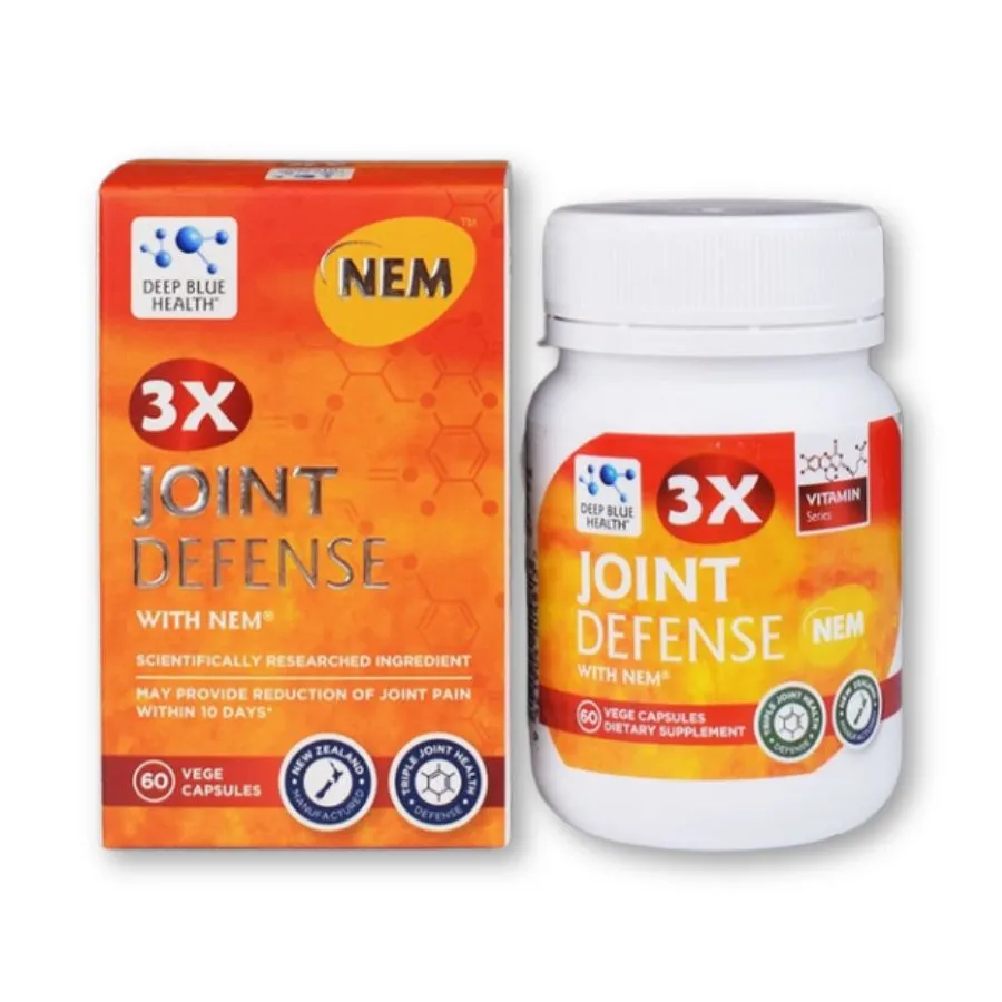 Deep Blue Health 3X Joint Defense Nem - Hỗ trợ giảm đau nhức xương khớp (Hộp 60 viên)