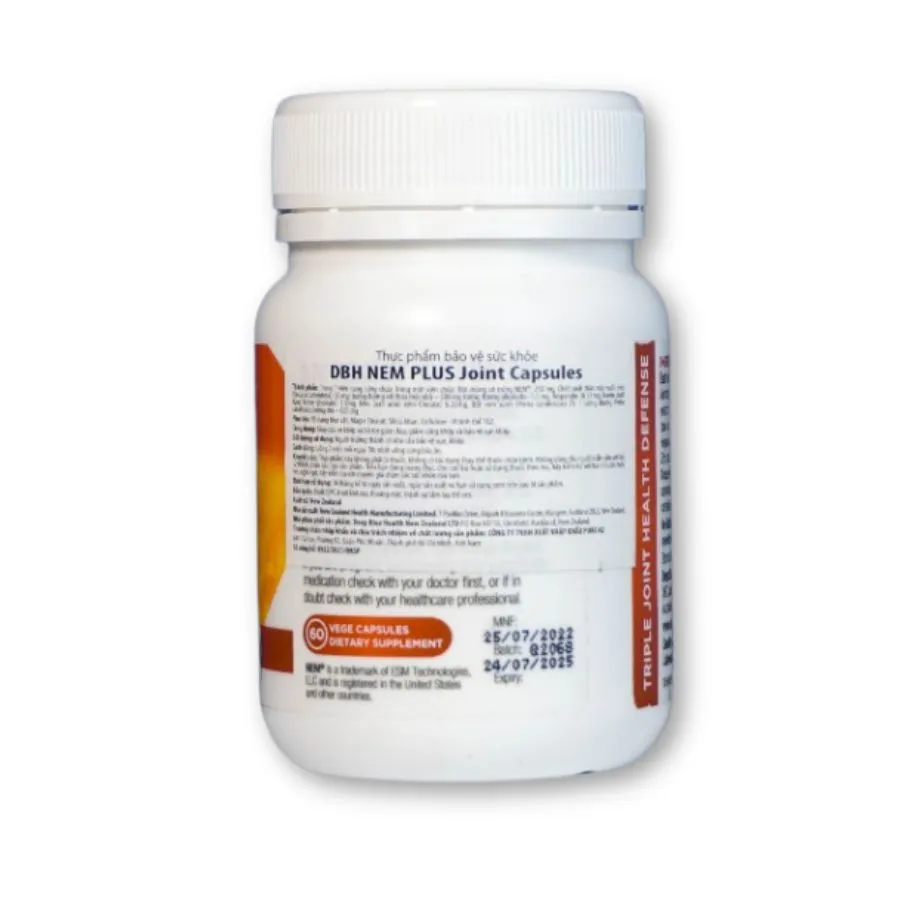 Deep Blue Health 3X Joint Defense Nem - Hỗ trợ giảm đau nhức xương khớp (Hộp 60 viên) 3