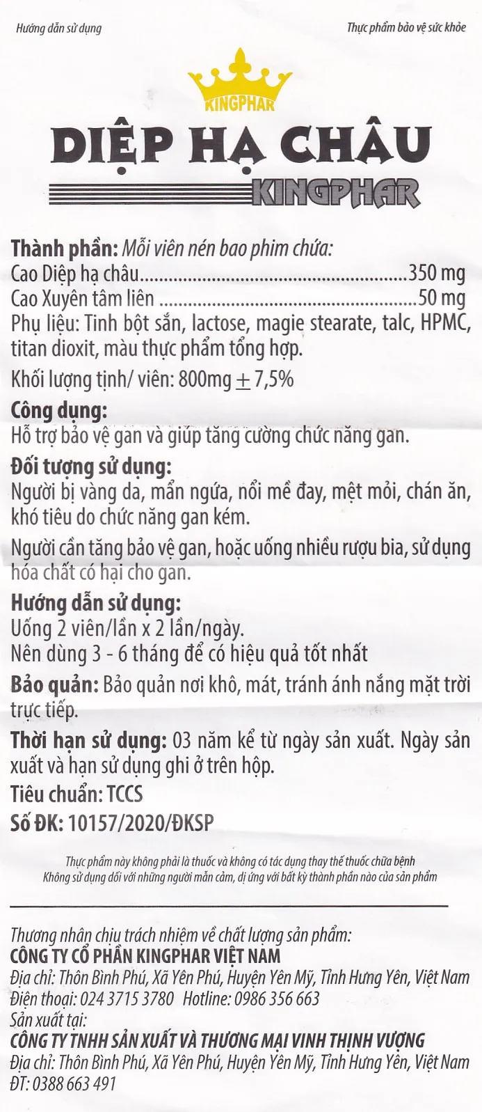 DIỆP HẠ CHÂU KINGPHAR 60V 13