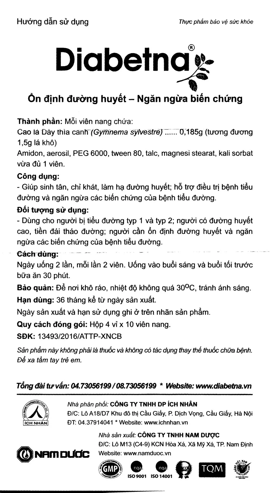 Diabetna hộp 40 viên 7