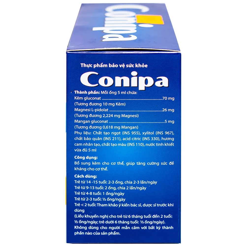 DUNG DỊCH BỔ SUNG KẼM CONIPA CPC1 HÀ NỘI 4X5 ỐNG 5ML 4